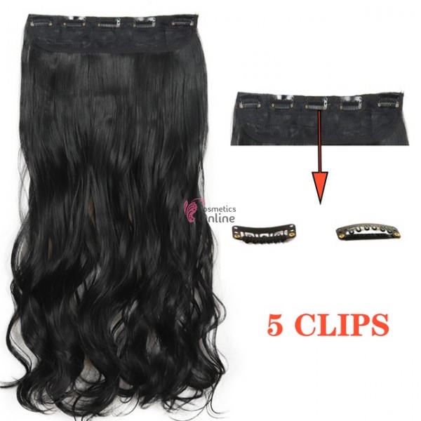 Extensie de par cu 5 Clips On delux dubla usor ondulata de 60 cm, Brunet Cod ZR273HT16A